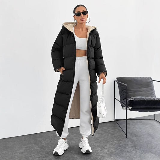 Cozy Long Hooded Puffer Jacket