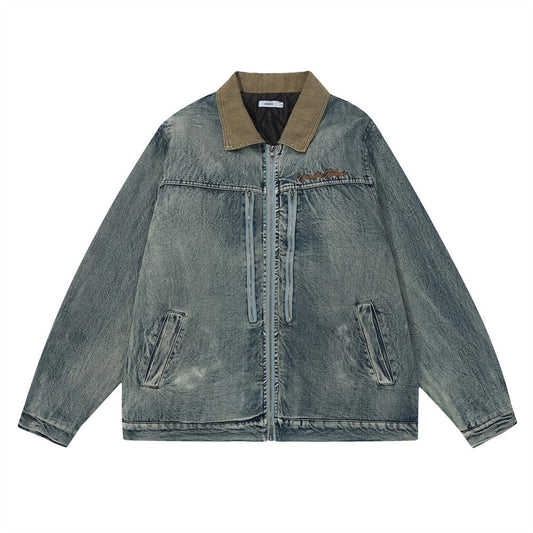 Chic Denim Puffer Jacket